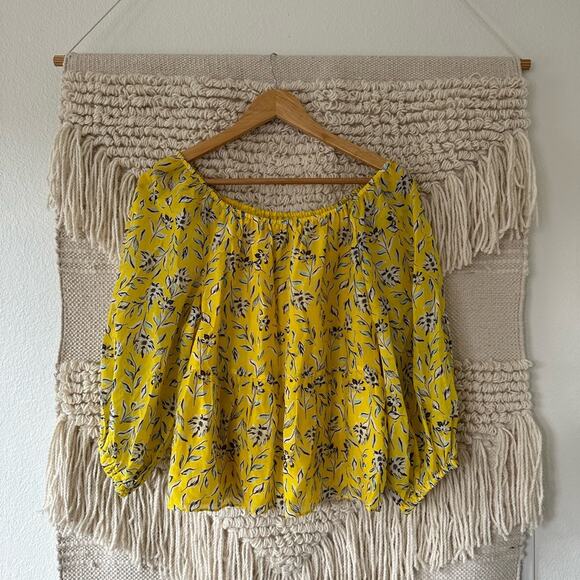 Alice + Olivia Alta Scoop Peasant Top - Picture 1 of 5